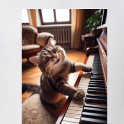 Cat Playing A Piano Kitty Band T Shirt 39729507
