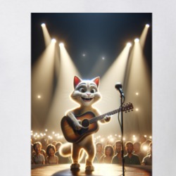 Cat Playing A Guitar Kitty Band T Shirt 39729508