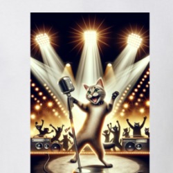 Cat Singing On Stage Kitty Band T Shirt 39729510