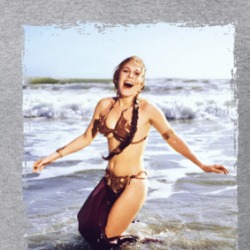 Carrie Fisher Gold Bikini Star Wars Movie Fan T Shirt 39730278
