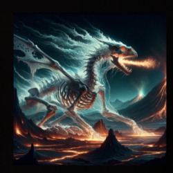 Fire Breathing Ghost Dragon Volcanoes T Shirt 39751444