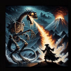 Fire Breathing Ghost Dragon Pirate Volcanoes T Shirt 39751446