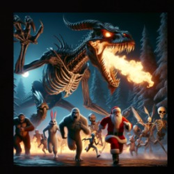 Santa Wizard Bigfoot Bunny Fairie Alien Skeleton Dragon Breathing Fire T Shirt 39753159