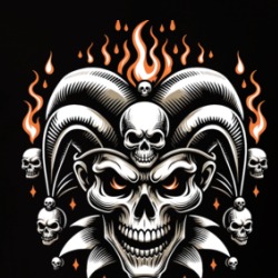 Joker Skull Jester Playing Cards T Shirt 39753281