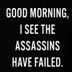 Good Morning I See The Assassins Have Failed T Shirt 39755812