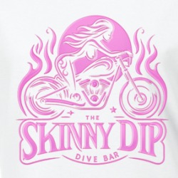 The Skinny Dip Dive Bar Pink Hoodie Food Drinks Ladies T Shirt 39756013