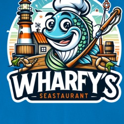 Wharfy's Seastaurant Seafood Restaurant Food Funny T Shirt 39756015