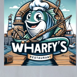 Wharfy's Seafood Restaurant Food Funny T Shirt 39756024