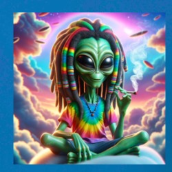 Stoned Alien Rasta Hippie Funny Parody Peace T Shirt 39757054