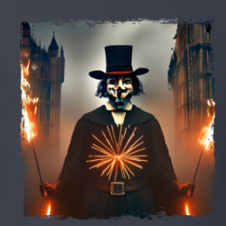 Masked Man With Flaming Sticks T Shirt 39757434