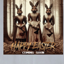 Happy Easter Rabbits Bunnies Creepy Movie Parody T Shirt 39758348