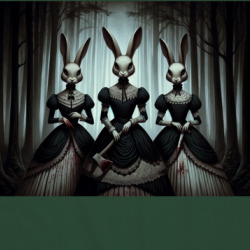 Happy Easter Rabbits Bunnies Creepy Parody T Shirt 39758349