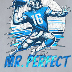 Mr. Perfect Jared Goff Quarterback Detroit Football Fan On Silver T Shirt 39759352