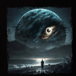 Moon Watching Man On Beach T Shirt 39765544