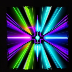 Neon Laser Light Beams T Shirt 39771934