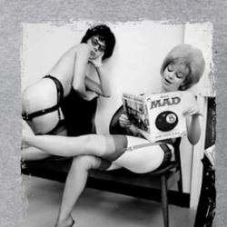 Vintage Lingerie Models Reading Mad Magazine T Shirt 39774049