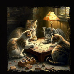 Kittens Playing Games Cute T Shirt 39777633