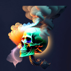 Smoking Skull T Shirt 39778383
