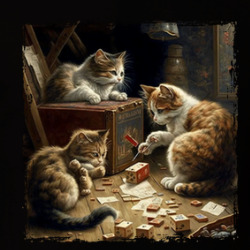 Kittens Playing Games T Shirt 39778387