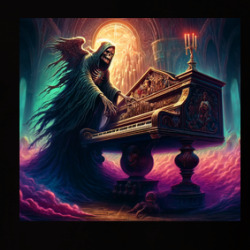 Grim Reaper Piano Band Parody Heavy Metal Rock T Shirt 39781664