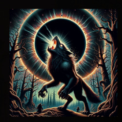 Werewolf Wolf Man Howling At The Full Eclipse Moon T Shirt 39781678