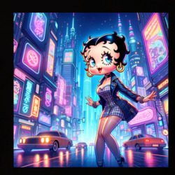 Anime Betty Boop Neon Futuristic World T Shirt 39784088