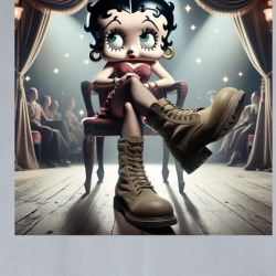 Betty Boop On Stage In Combat Boots T Shirt 39784090