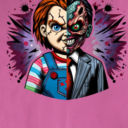 Chuckie Two Face Halloween Parody T Shirt 39784158