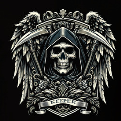 Grim Reaper Keeper Of Souls Biker Skull T Shirt 39811587
