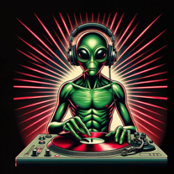 Alien Dj Space Spinner T Shirt 39818082