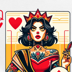 Queen Of Hearts Modern Woman Ladies T Shirt 39818089