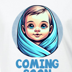 Baby Boy Coming Soon Pregnant Mother Ladies T Shirt 39819145