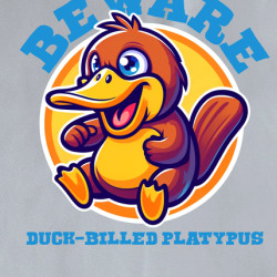 Beware Duck Billed Platypus Australian Semiaquatic Mammal T Shirt 39819499