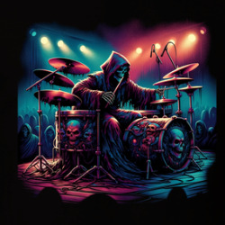 Grim Reaper Drummer T Shirt 39826236