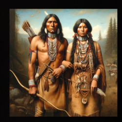 Native American Couple 1600s T Shirt 39826294