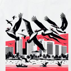 Pelican Fly Montana Quote Parody Funny Miami Beach Tanktop 39828254