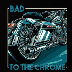 Bad To The Chrome Biker Motorcycle T Shirt 39830644