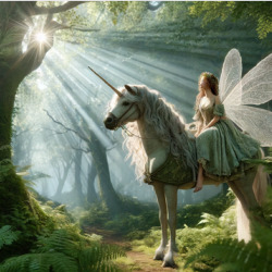 The Blind Fairy And Her Unicorn In The Forest T Shirt 39830952