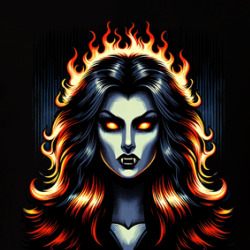 Dracula's Sister Vampire Vampiress Fantasy Horror T Shirt 39831094