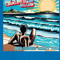 Greetings From Banks Island 2095 Funny Climate Change Parody Travel Ad T Shirt 39831101