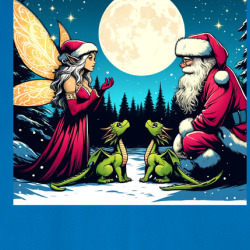 Tooth Fairy Santa Claus Dragons Fantasy T Shirt 39831106