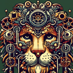 King Of The Steampunk Jungle Lion Fantasy T Shirt 39831164