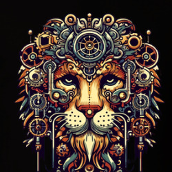 King Of The Steampunk Jungle Lion Fantasy Fan T Shirt 39831165