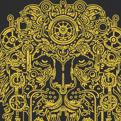 King Of The Steampunk Lion Gold Fantasy T Shirt 39831167