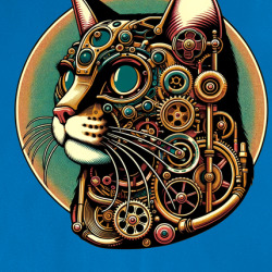 Steampunk Wise Cat Fantasy T Shirt 39831171