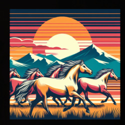 Wild Horses Stallions Fantasy T Shirt 39831276
