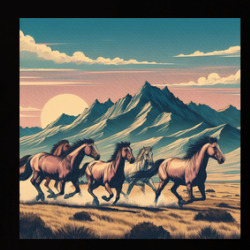 Wild Horses Stallions Galloping Fantasy T Shirt 39831284