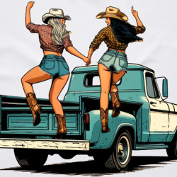 Country Girls Dancing Pick Up Truck T Shirt 39832110