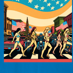 Bikini Crossing Abbey Parody Proud July 4th T Shirt 39832447