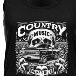 Country Music Never Dies Cornfields Music Pick Up Truck Tanktop 39832486